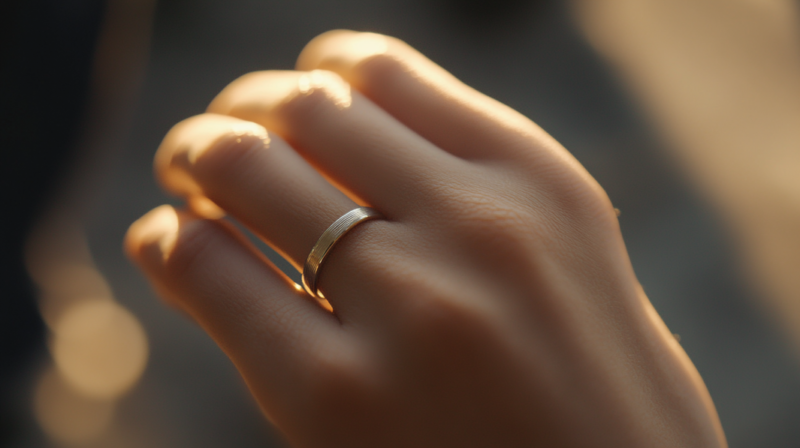 Hand with A Simple Wedding Band, Representing U.S. Marriage Rates in 2020