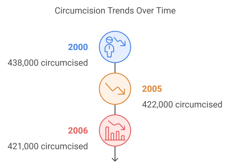 South Circumcision Rates (2000-2006) Chart