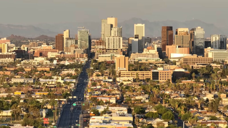 Sunset panorama of Phoenix, Arizona