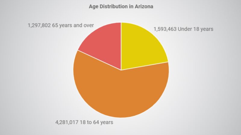 Age Distribution in Arizona Chart