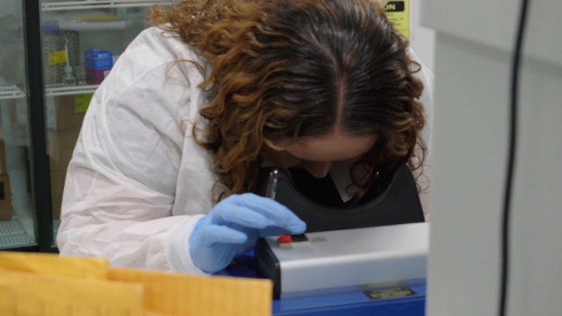 A Woman in A Laboratory Setting Examines a Sample Under a Microscope, Symbolizing the Growth of Health and Educational Services in El Paso