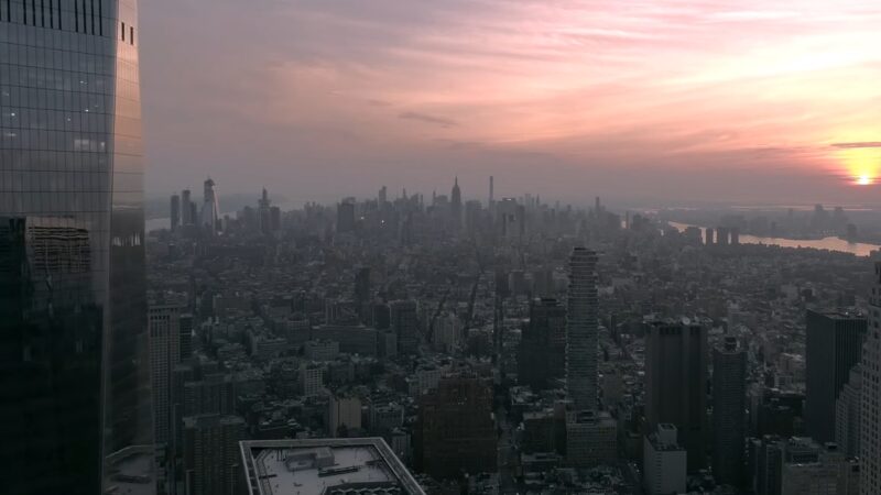 Sunset View of New York City's Skyline