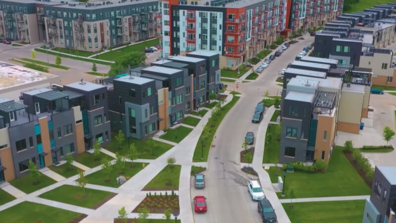 Aerial View of A Newly Developed Residential Area in Iowa, Showcasing Modern Housing as An Indicator of Population Growth Trends in The State