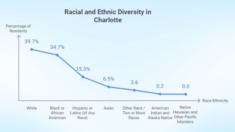 Race & Ethnic Diversity of Charlotte Residents Chart