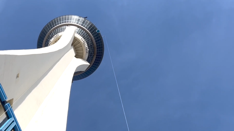 The SkyJump Attraction at The STRAT Tower in Las Vegas