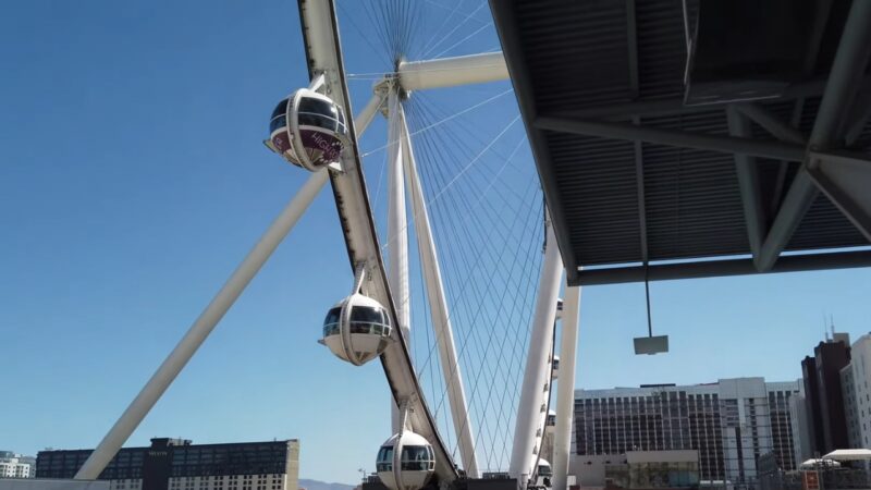 A View of The High Roller Ferris Wheel in Las Vegas