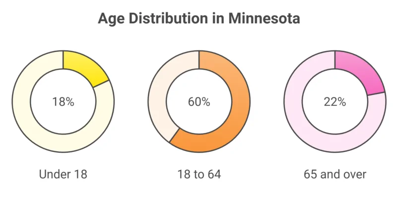 Age Distribution in Minnesota Chart