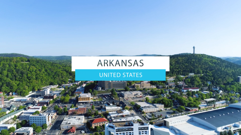 Aerial View of An Arkansas City