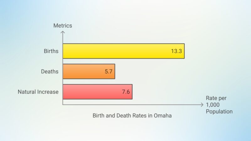 Birth and Death Rates in Omaha Chart