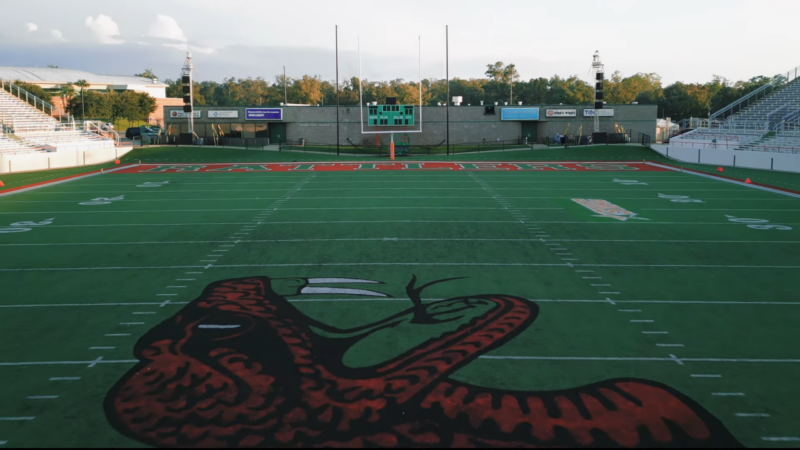 Bragg Memorial Stadium with Its Field and Stands