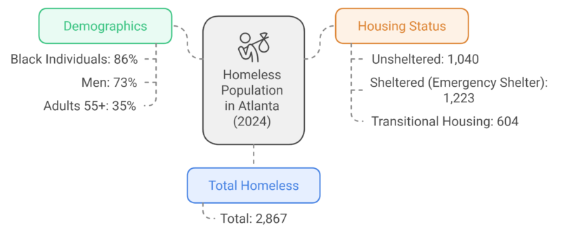 Homeless Population in Atlanta (2024) Chart