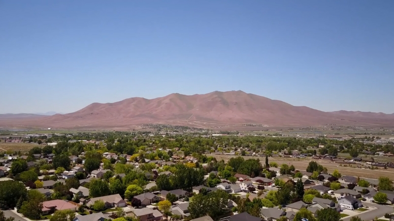 Winnemucca, Nevada Aerial View Showing Residential Houses