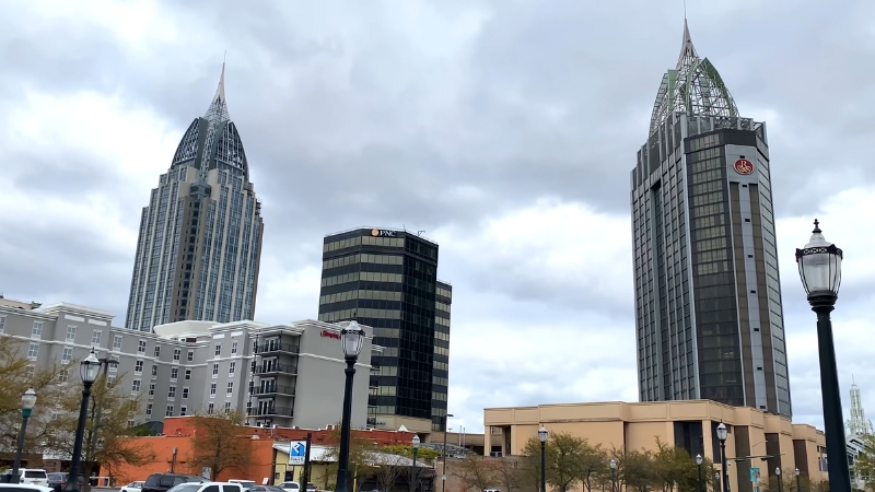 A View of Downtown Mobile, Alabama