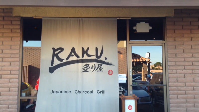 The Entrance of Raku Japanese Charcoal Grill in Las Vegas