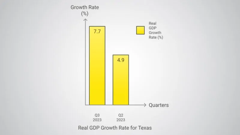 Real Gross Domestic Product (GDP) Growth for Texas Chart