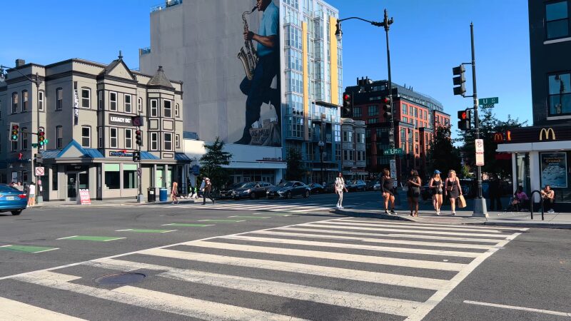 A Busy Street Scene in Washington, D.C.