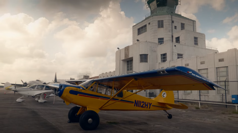 The 1940 Air Terminal Museum with Vintage Aircraft Parked Outside