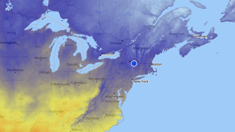 Albany NY Climate Map