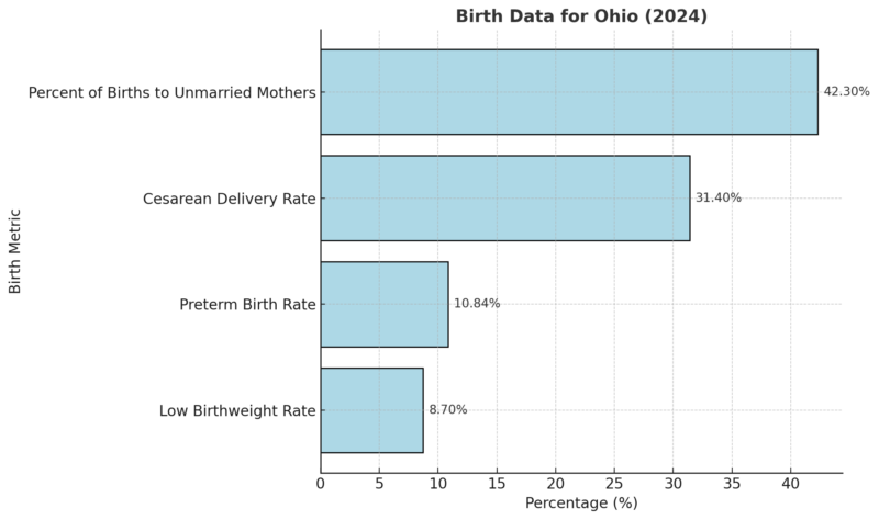 Birth Data for Ohio Chart (2024)