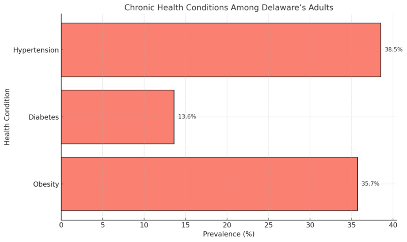 Chronic Health Conditions Among Delaware’s Adults Chart