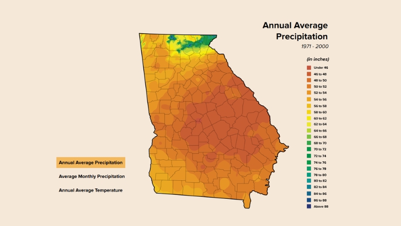 Climate Map of Georgia