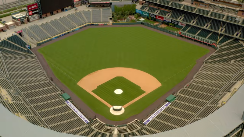 Drone View Over Coors Field 