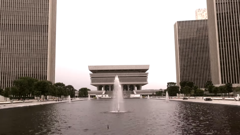 View of The Empire State Plaza in Albany, New York