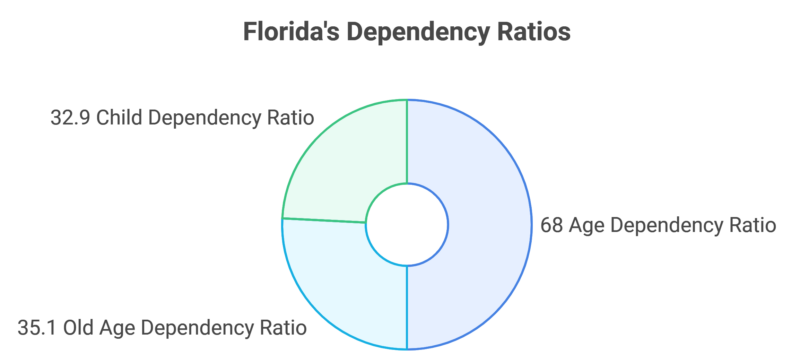 Florida's Dependency Ratios Chart