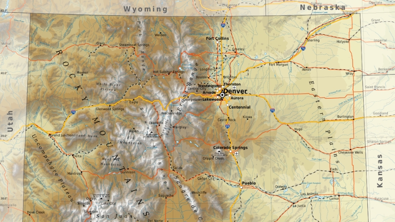 Geography Map of Denver