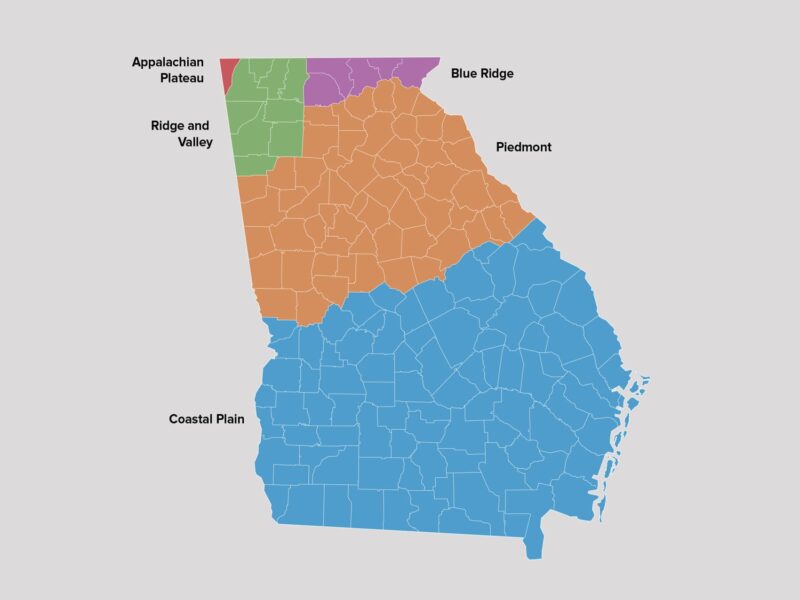 Geography Map of Georgia