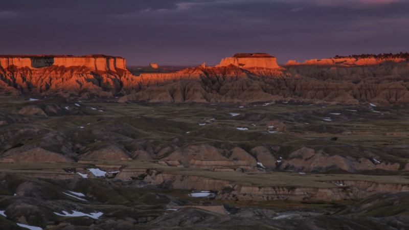 Sunset Over the Rugged Landscape of The Great Plains in Texas