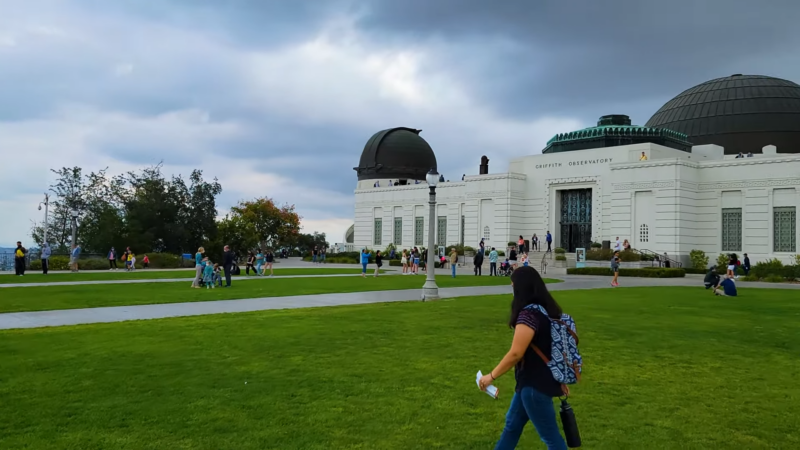 People Enjoying the Lawn and View Near Griffith Observatory in Los Angeles