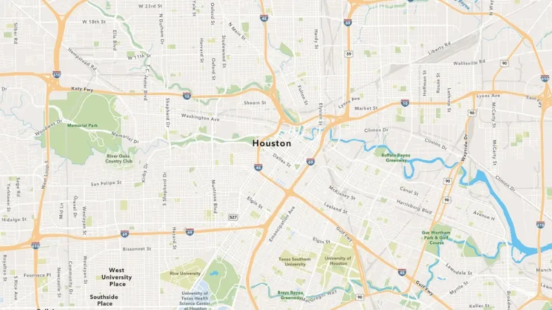 Map of Houston, Texas