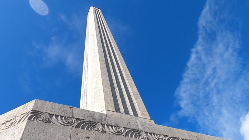 The San Jacinto Monument Against a Blue Sky