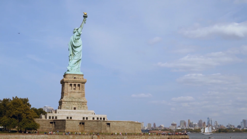 The Statue of Liberty on Liberty Island