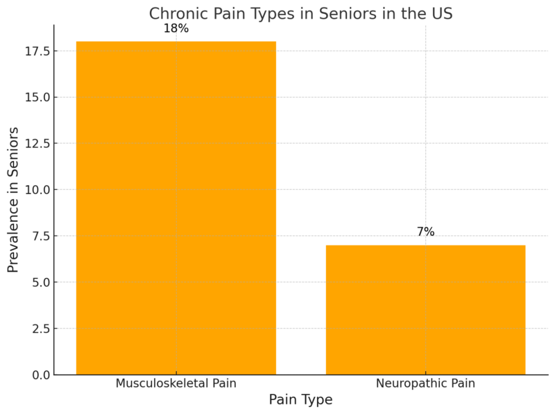 Chronic Pain Types in Seniors in the US Chart