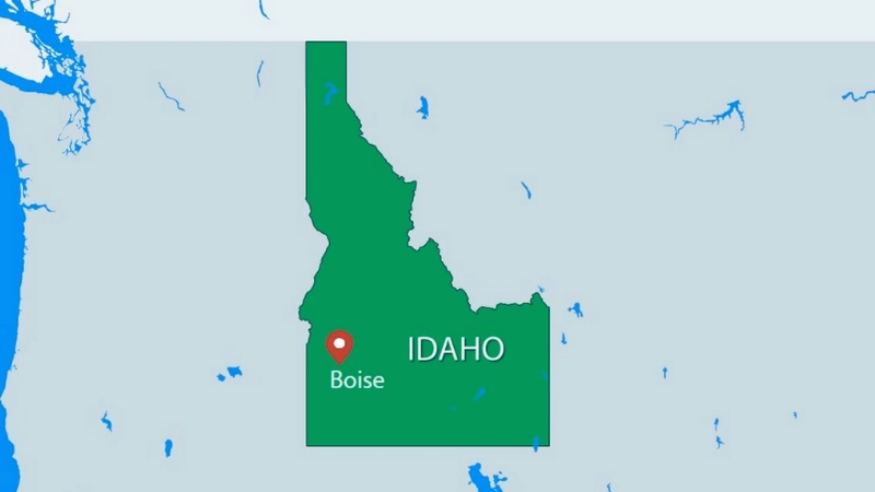 Map of Idaho Highlighting Boise, Relevant to Discussions on Idaho Population Growth in 2024