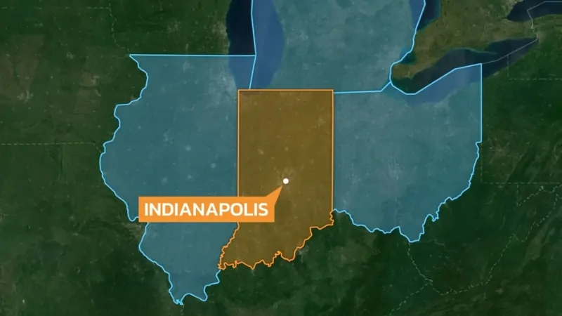 The Image Shows a Map Highlighting Indiana’s Population in 2024