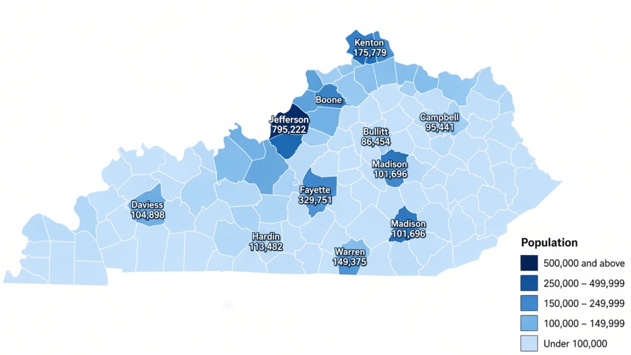 Kentucky Population by County