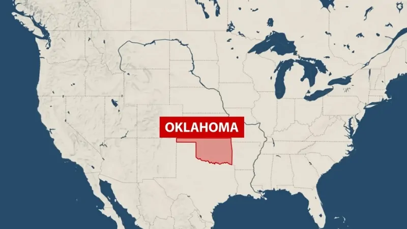 The Image Shows a Map of The United States with Oklahoma Highlighted, Representing the Oklahoma Population