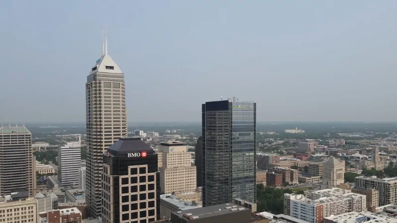 Indianapolis Skyline Showcasing Key Buildings, Reflecting the City's Growth and Future Trends for The Indianapolis Population