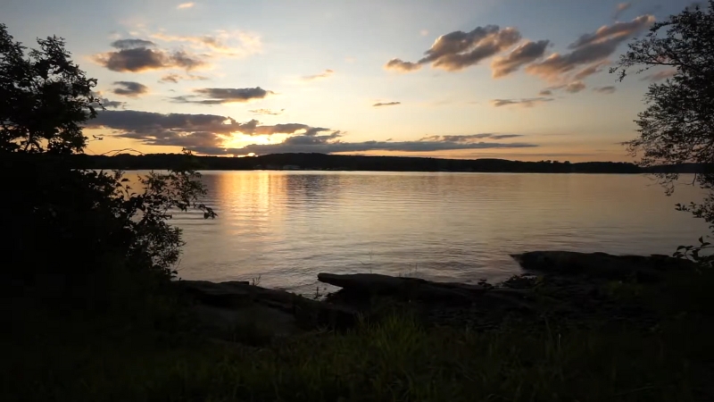 A View of The Connecticut River During Sunset in Massachusetts