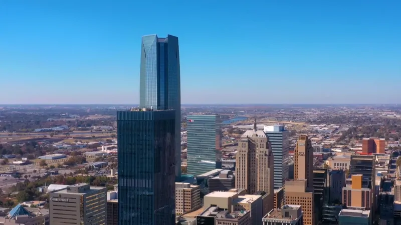 This Image Shows a Skyline View of Oklahoma City