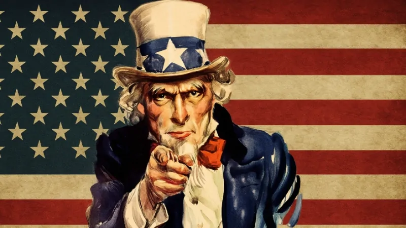 Uncle Sam pointing at the viewer, symbolizing federal employees