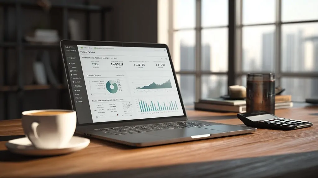 Laptop screen showing IRS 2022 data with total tax returns, adjusted gross income, total federal taxes paid, and average tax rate, representing the U.S. federal income tax snapshot