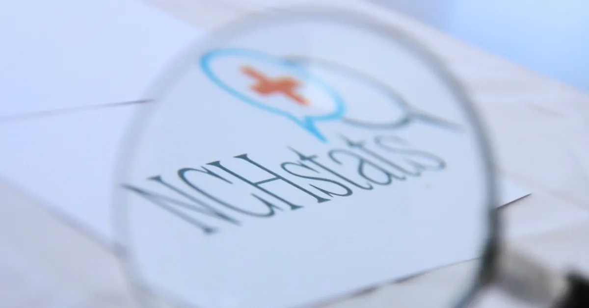 NCHStats logo under a magnifying glass during last week work sessions