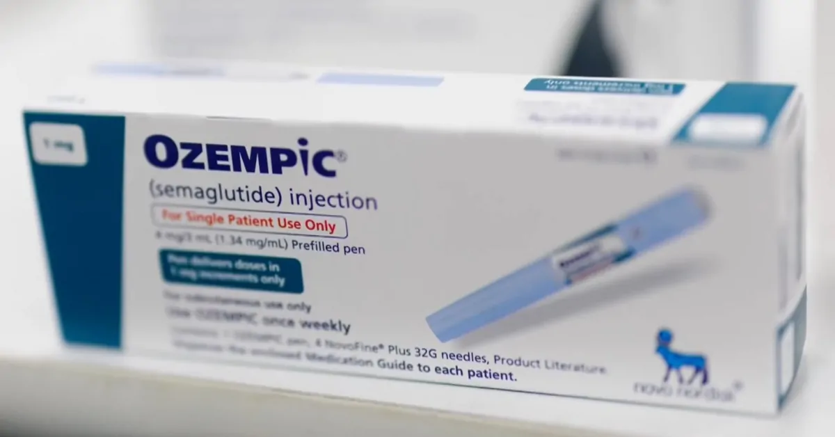 Ozempic-style medication box shown during early testing of weight loss drugs for cats in veterinary research