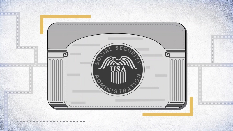 Illustration shows the Social Security Administration shifting service away from in-person visits