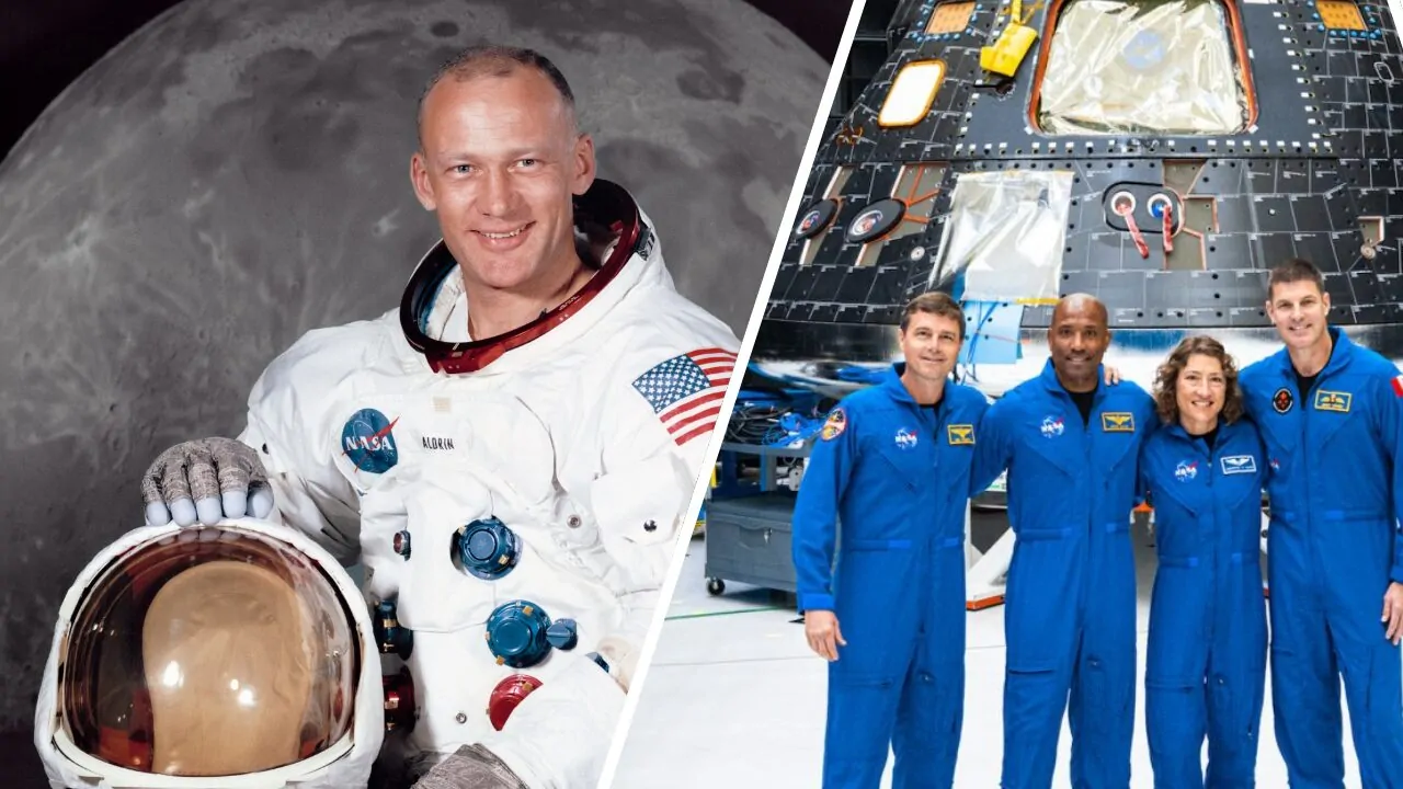 Artemis II crew message to Buzz Aldrin 96th birthday Kennedy Space Center Pad 39B