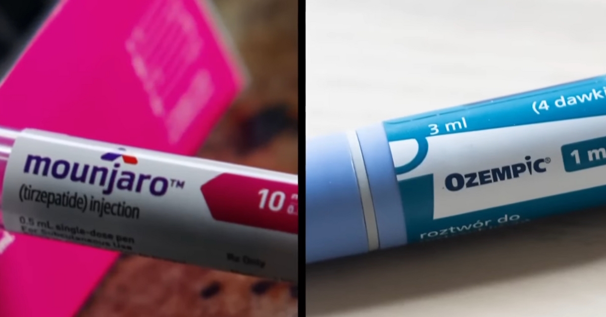 Mounjaro and Ozempic injection pens shown side by side for comparison